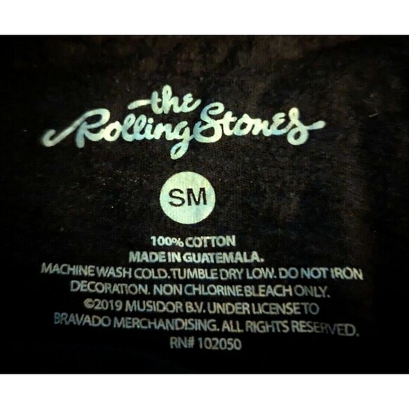 The Rolling Stones retro Shirt Adult Size Small Black Band Tee Graphic Women’s - Picture 3 of 5